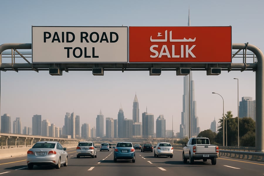 Dubai paid road toll system